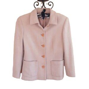 Vintage Casual Corner Wool Cashmere Oatmeal Coat 2P